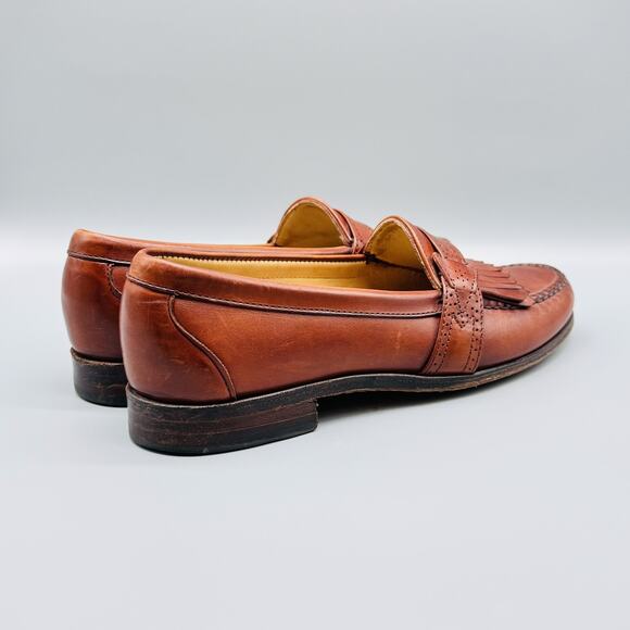 Allen Edmonds Shoes Mens 10 C Brown Leather Loafers Dress USA Springvale - Picture 7 of 11